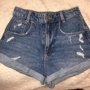 ZARA vintage high rise mom jean shorts